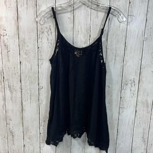 Mossimo Supply Co. Women's Black Lace Trim Cami Top Size XL